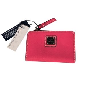 Dooney & Bourke Red Zip Around Card Wallet